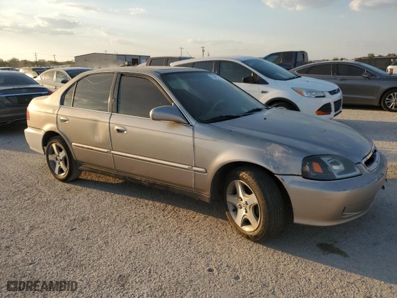 2000 Honda Civic EX with VIN 1HGEJ8547YL050905, listed as a Copart auction lot 75408144 with 0 mi miles and Clean Title. Bid and sale history available at carsss.com. Image 4.
