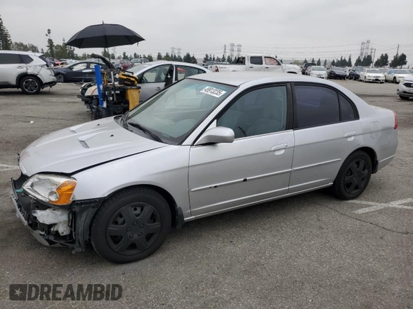 2003 Honda Civic LX with VIN 1HGES16573L014846, listed as a Copart auction lot 49913235 with 200,178 mi miles and Salvage Title. Bid and sale history available at DreamBid. Image 1.