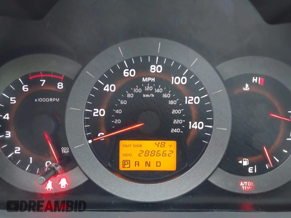 2007 Toyota RAV4 with VIN JTMBK33V675027230, listed as a IAAI auction lot 40697729 with 288,662 mi miles. Bid and sale history available at carsss.com. Image 7.