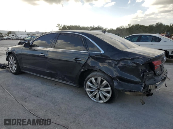 2017 Audi A8 L with VIN WAU44AFD1HN012059, listed as a Copart auction lot 80479364 with 126,890 mi miles and Salvage Title. Bid and sale history available at carsss.com. Image 2.
