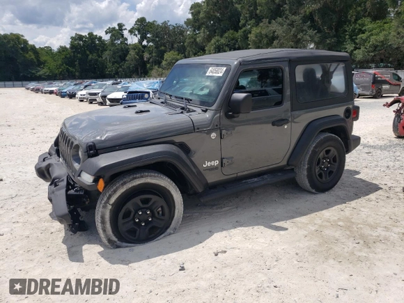 2020 Jeep Wrangler Sport with VIN 1C4GJXAG7LW143240, listed as a Copart auction lot 64058024 with 35,737 mi miles and Salvage title. Bid and sale history available at DreamBid. Image 1.