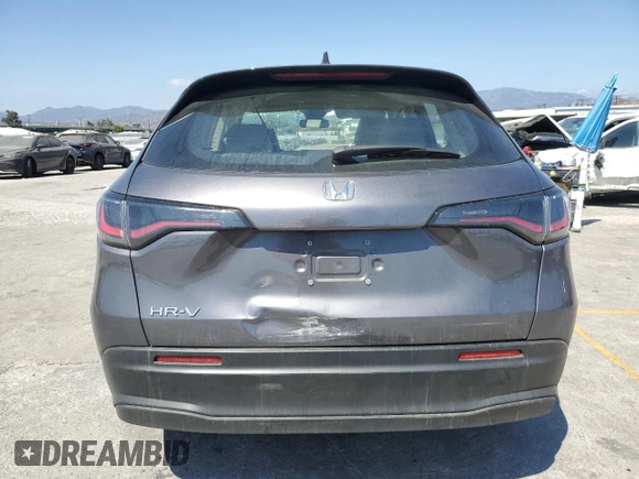 2023 Honda HR-V LX with VIN 3CZRZ1H34PM729931, listed as a Copart auction lot 59405465 with 24,375 mi miles and Salvage title. Bid and sale history available at DreamBid. Image 6.