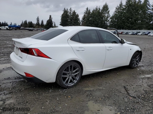 2016 Lexus IS 350 with VIN JTHCE1D25G5010177, listed as a Copart auction lot 50015325 with 40,062 mi miles and Salvage Title. Bid and sale history available at carsss.com. Image 3.