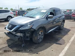 2023 Nissan Murano SV with VIN 5N1AZ2BJ0PC105430, listed as a IAAI auction lot 42020165 with 73,705 mi miles. Bid and sale history available at carsss.com. Image 2.
