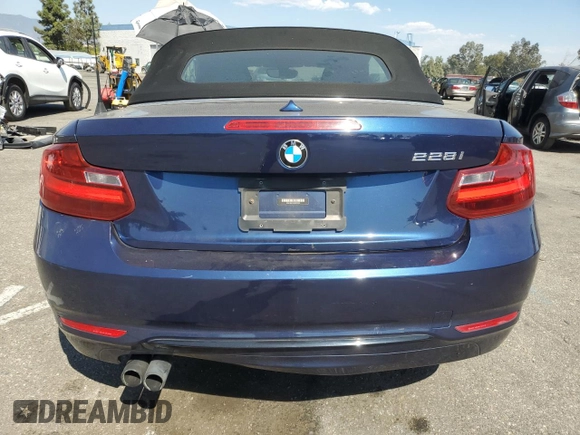 2016 BMW 2 Series 228i with VIN WBA1K9C52GV322739, listed as a Copart auction lot 73714944 with 132,853 mi miles and Salvage Title. Bid and sale history available at carsss.com. Image 6.