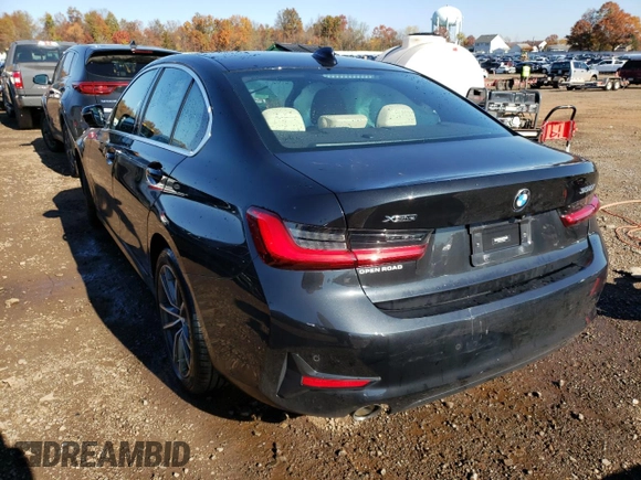 2019 BMW 3 Series 330i xDrive with VIN 3MW5R7J53K8B00405, listed as a Copart auction lot 65893392 with Not Provided miles. Bid and sale history available at carsss.com. Image 3.