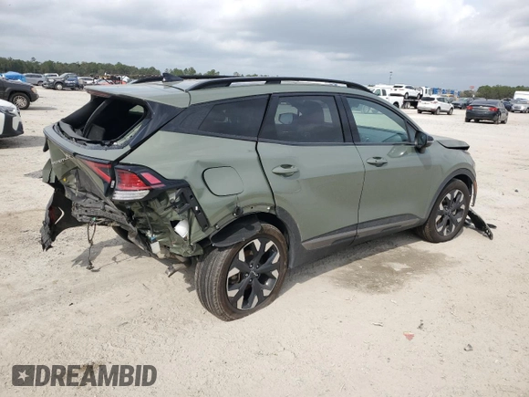 2023 Kia Sportage X-Line with VIN KNDPYDAH3P7110321, listed as a Copart auction lot 44803235 with 48,351 mi miles and Non Repairable. Bid and sale history available at carsss.com. Image 3.