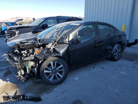 2021 Nissan Versa SV with VIN 3N1CN8EVXML831244, listed as a Copart auction lot 46722685 with 75,837 mi miles and Salvage Title. Bid and sale history available at carsss.com. Image 1.