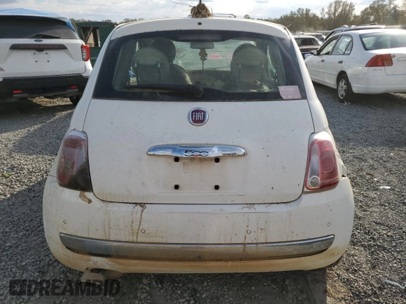 2015 FIAT 500 Lounge with VIN 3C3CFFCR5FT509056, listed as a Copart auction lot 75990524 with Not provided miles and Salvage title. Bid and sale history available at DreamBid. Image 6.