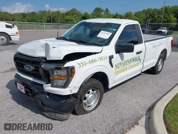2023 Ford F-150 XL with VIN 1FTMF1CP7PKF84555, listed as a IAAI auction lot 42197597 with 12,216 mi miles and . Bid and sale history available at DreamBid. Image 2.
