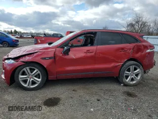 2017 Jaguar F-Pace 35t R-Sport with VIN SADCL2BV4HA893874, listed as a Copart auction lot 51121905 with 155,379 mi miles and Salvage title. Bid and sale history available at DreamBid. Image 1.