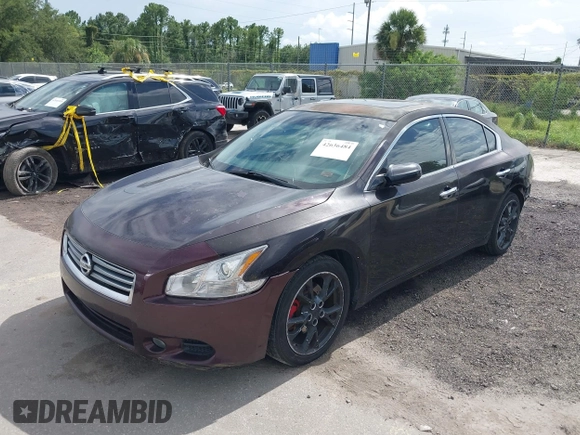 2012 Nissan Maxima SV with VIN 1N4AA5AP7CC814410, listed as a IAAI auction lot 42636484 with 144,363 mi miles and . Bid and sale history available at DreamBid. Image 2.