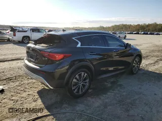 2018 Infiniti QX30 Luxury with VIN SJKCH5CR4JA056321, listed as a Copart auction lot 76099664 with 56,537 mi miles and Salvage Title. Bid and sale history available at DreamBid. Image 3.