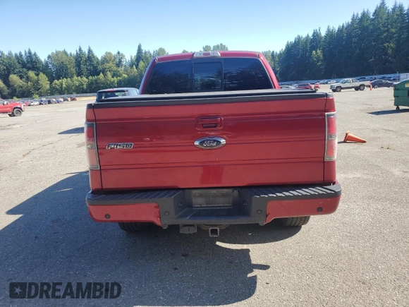 2013 Ford F-150 XL with VIN 1FTFW1ET8DFC43544, listed as a Copart auction lot 63437965 with 168,598 mi miles and Salvage title. Bid and sale history available at DreamBid. Image 6.
