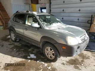 2007 Hyundai Tucson SE with VIN KM8JN12D87U574775, listed as a Copart auction lot 88897225 with 110,598 mi miles and Salvage Title. Bid and sale history available at carsss.com. Image 4.