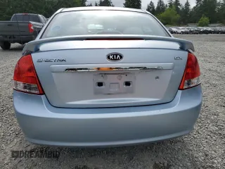 2008 Kia Spectra EX z VIN KNAFE121085529600, wystawiony jako Copart lot #59727105 z przebiegiem 132 306 mil mil oraz Szkoda całkowita • Salvage title. Historia ofert i sprzedaży dostępna na DreamBid. Obrazek 6.