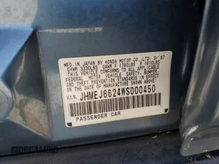 1998 Honda Civic DX with VIN JHMEJ6624WS000450, listed as a Copart auction lot 54217265 with 299,994 mi miles and Salvage Title. Bid and sale history available at carsss.com. Image 12.