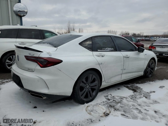 2023 Acura TLX w/A-Spec Package with VIN 19UUB6F54PA800503, listed as a Copart auction lot 50243915 with 0 mi miles and Clean Title. Bid and sale history available at carsss.com. Image 3.