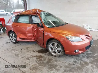 2005 Mazda 3 s with VIN JM1BK343851287744, listed as a IAAI auction lot 41517372 with Not Provided miles. Bid and sale history available at carsss.com. Image 1.