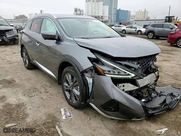 2023 Nissan Murano Platinum with VIN 5N1AZ2DS9PC107019, listed as a Copart auction lot 43552595 with 19,972 mi miles and Salvage Title. Bid and sale history available at carsss.com. Image 12.