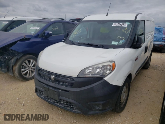2017 Ram ProMaster City Cargo Tradesman with VIN ZFBERFAB0H6E49515, listed as a Copart auction lot 69042703 with 43,796 mi miles and . Bid and sale history available at DreamBid. Image 1.