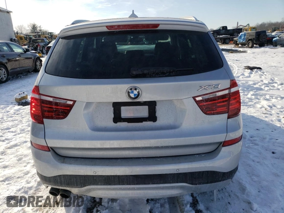 2015 BMW X3 xDrive28i with VIN 5UXWX9C51F0D50510, listed as a Copart auction lot 41821105 with 111,786 mi miles and Salvage Title. Bid and sale history available at carsss.com. Image 6.