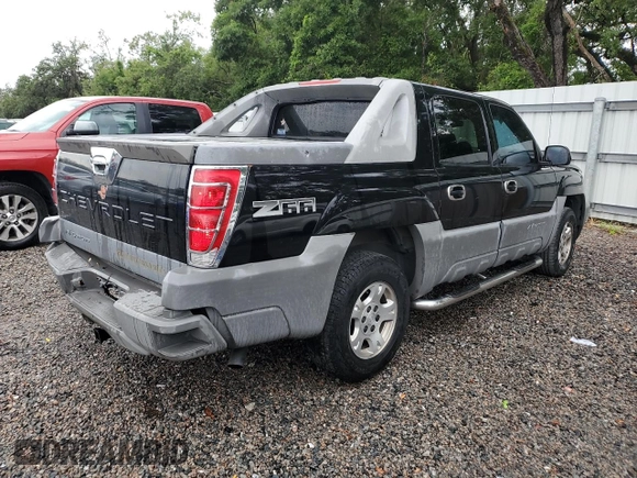 2002 Chevrolet Avalanche with VIN 3GNEC13T42G320758, listed as a Copart auction lot 58986625 with Not provided miles and Salvage title. Bid and sale history available at DreamBid. Image 3.