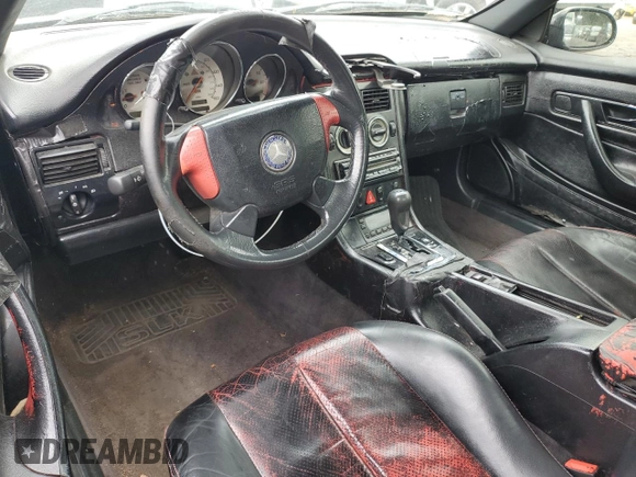 1998 Mercedes-Benz SLK-Class with VIN WDBKK47F3WF034409, listed as a Copart auction lot 71972994 with 203,772 mi miles and Salvage Title. Bid and sale history available at carsss.com. Image 8.