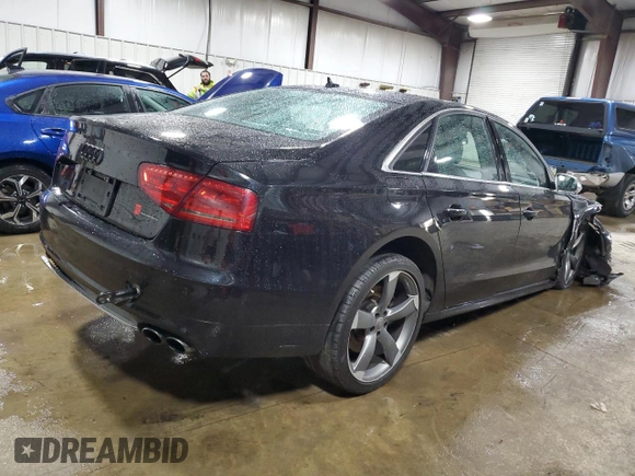2014 Audi S8 with VIN WAUD2AFD3EN004210, listed as a Copart auction lot 50205735 with 31,952 mi miles and Salvage Title. Bid and sale history available at carsss.com. Image 3.