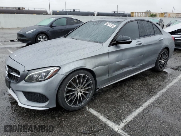 2016 Mercedes-Benz C 450 AMG with VIN 55SWF6EB1GU131373, listed as a Copart auction lot 45227155 with 100,091 mi miles and Salvage Title. Bid and sale history available at carsss.com. Image 1.