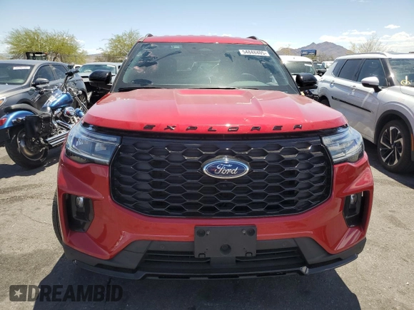 2025 Ford Explorer ST-Line with VIN 1FMUK7KH9SGA40462, listed as a Copart auction lot 54848405 with 8,111 mi miles and Salvage title. Bid and sale history available at DreamBid. Image 5.