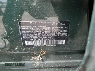 2022 Subaru Forester Premium with VIN JF2SKAEC0NH476996, listed as a Copart auction lot 54122945 with 43,108 mi miles and Salvage title. Bid and sale history available at DreamBid. Image 13.