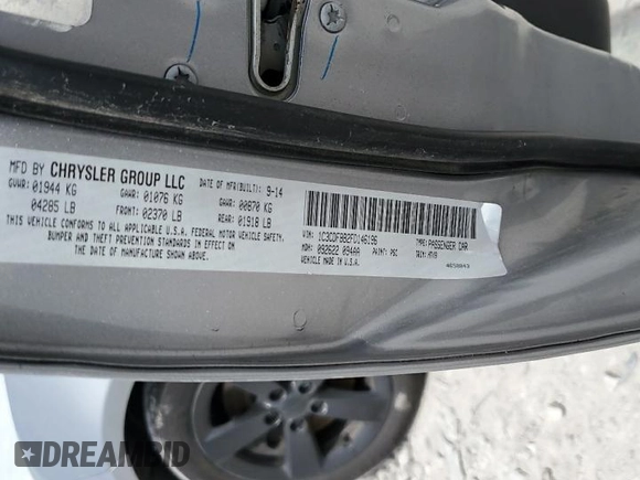 2015 Dodge Dart SXT with VIN 1C3CDFBB2FD146196, listed as a Copart auction lot 54125425 with 137,820 mi miles and Salvage title. Bid and sale history available at DreamBid. Image 12.