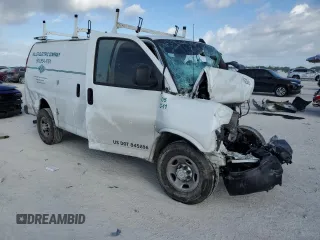 2023 Chevrolet Express Cargo with VIN 1GCWGAFP2P1212130, listed as a Copart auction lot 45228605 with Not provided miles and Non repairable. Bid and sale history available at DreamBid. Image 4.