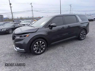 2024 Kia Carnival EX with VIN KNDNC5H31R6421390, listed as a Copart auction lot 55661565 with 18,515 mi miles and Salvage Title. Bid and sale history available at DreamBid. Image 1.