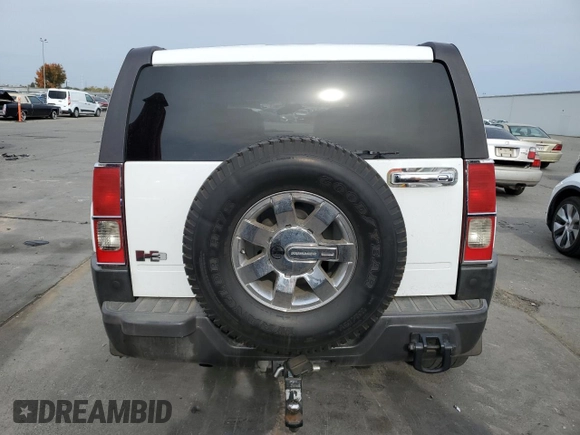 2007 Hummer H3 SUV with VIN 5GTDN13E178115646, listed as a Copart auction lot 80996834 with 160,478 mi miles and Salvage Title. Bid and sale history available at carsss.com. Image 6.