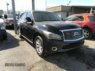 2011 Infiniti QX56 7-passenger with VIN JN8AZ2NF9B9500731, listed as a IAAI auction lot 41665076 with 233,614 mi miles and . Bid and sale history available at DreamBid. Image 1.