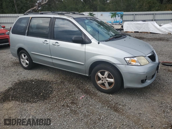 2002 Mazda MPV LX with VIN JM3LW28J320305099, listed as a Copart auction lot 83457404 with 135,020 mi miles and Salvage Title. Bid and sale history available at carsss.com. Image 4.