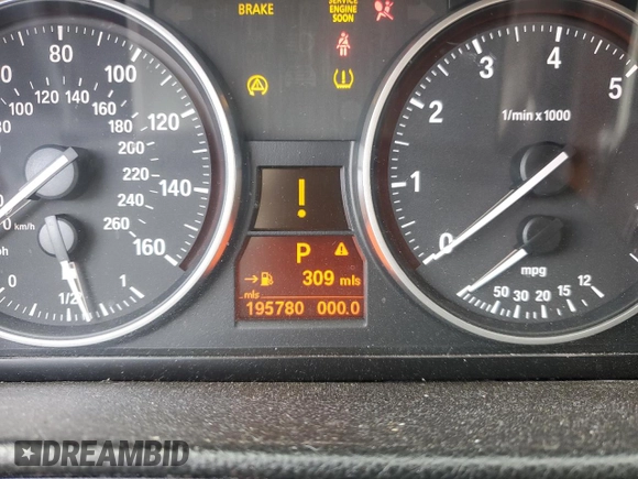 2009 BMW 3 Series 328i with VIN WBAPH77549NM45033, listed as a Copart auction lot 47750835 with 195,780 mi miles and Salvage Title. Bid and sale history available at carsss.com. Image 9.