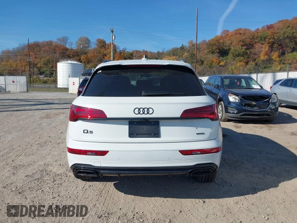 2024 Audi Q5 S line Premium Plus with VIN WA1EAAFY1R2143511, listed as a IAAI auction lot 40736946 with 1,125 mi miles and . Bid and sale history available at DreamBid. Image 17.