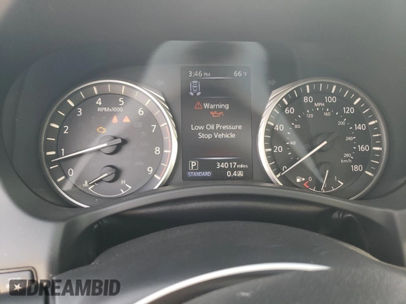 2021 Infiniti Q60 Luxe with VIN JN1EV7KK0MM410099, listed as a Copart auction lot 48942315 with 34,017 mi miles and Salvage Title. Bid and sale history available at DreamBid. Image 9.