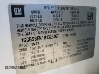 2017 Chevrolet Colorado 2WD WT with VIN 1GCGSBEN1H1326467, listed as a Copart auction lot 79531294 with 130,365 mi miles and Salvage title. Bid and sale history available at DreamBid. Image 14.