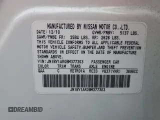 2011 Infiniti M37 with VIN JN1BY1AR0BM377303, listed as a Copart auction lot 86342264 with 131,984 mi miles and Salvage Title. Bid and sale history available at carsss.com. Image 14.