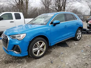 2019 Audi Q3 S line Premium Plus with VIN WA1EECF39K1088046, listed as a Copart auction lot 49435875 with 50,883 mi miles and Salvage Title. Bid and sale history available at carsss.com. Image 1.