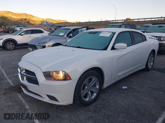 2013 Dodge Charger SE with VIN 2C3CDXBG1DH539849, listed as a IAAI auction lot 41673743 with 191,665 mi miles. Bid and sale history available at carsss.com. Image 2.