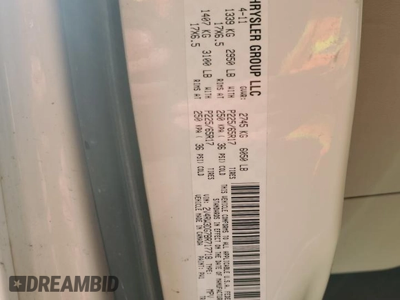 2011 Volkswagen Routan SE with VIN 2V4RW3DG7BR717718, listed as a Copart auction lot 63480915 with 271,938 mi miles and Salvage title. Bid and sale history available at DreamBid. Image 13.