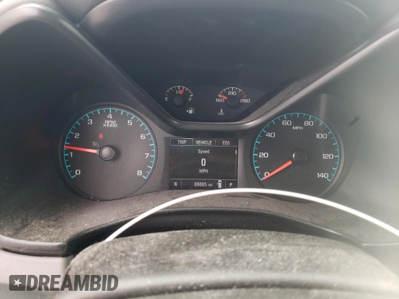 2020 Chevrolet Colorado 2WD Work Truck with VIN 1GCGSBEAXL1239348, listed as a Copart auction lot 58490295 with 66,665 mi miles and Salvage title. Bid and sale history available at DreamBid. Image 9.