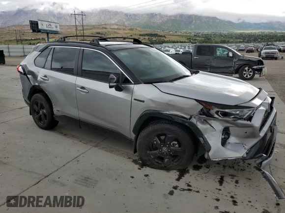 2021 Toyota RAV4 Hybrid XSE with VIN 4T3E6RFV2MU016441, listed as a Copart auction lot 57090975 with 69,304 mi miles and Salvage title. Bid and sale history available at DreamBid. Image 4.