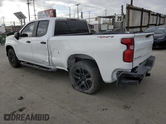 2020 Chevrolet Silverado 1500 Work Truck with VIN 1GCRYAEF7LZ166356, listed as a Copart auction lot 54688635 with 57,733 mi miles and Salvage Title. Bid and sale history available at carsss.com. Image 2.