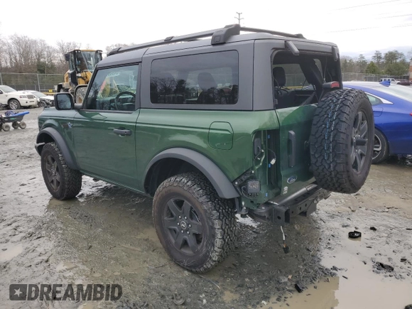 2024 Ford Bronco Black Diamond with VIN 1FMDE1AH1RLA36378, listed as a Copart auction lot 84900334 with 9,214 mi miles and Salvage title. Bid and sale history available at DreamBid. Image 2.